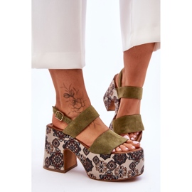 Sandales a Talons en Cuir Maciejka 06089-24 Vert 2