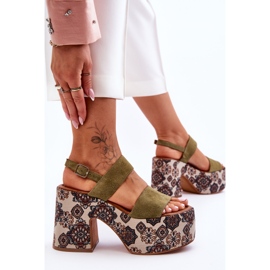 Sandales a Talons en Cuir Maciejka 06089-24 Vert 5