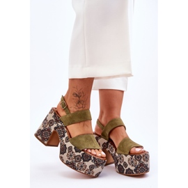 Sandales a Talons en Cuir Maciejka 06089-24 Vert 7