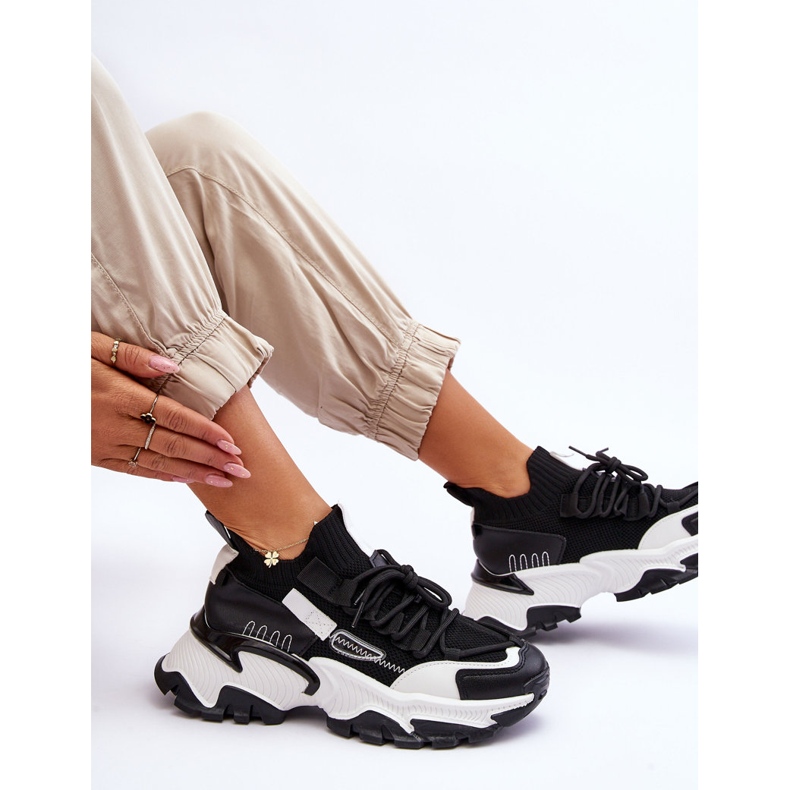 PS1 Baskets chaussettes à enfiler pour femmes Noir Keaton 2