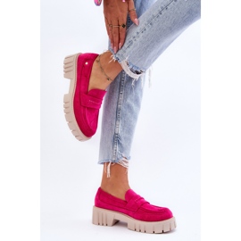 Chaussures à enfiler en daim pour femmes Fuchsia Fiorell rose 8