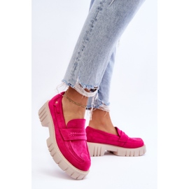 Chaussures à enfiler en daim pour femmes Fuchsia Fiorell rose 9