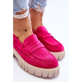 Chaussures à enfiler en daim pour femmes Fuchsia Fiorell rose 12