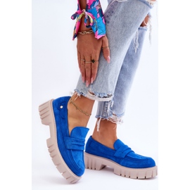 Chaussures à enfiler en daim pour femmes Bleu Fiorell 6
