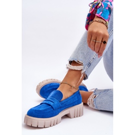 Chaussures à enfiler en daim pour femmes Bleu Fiorell 10