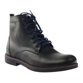 Bottes noires avec une fermeture éclair Nikopol 660 noir bleu marine 1