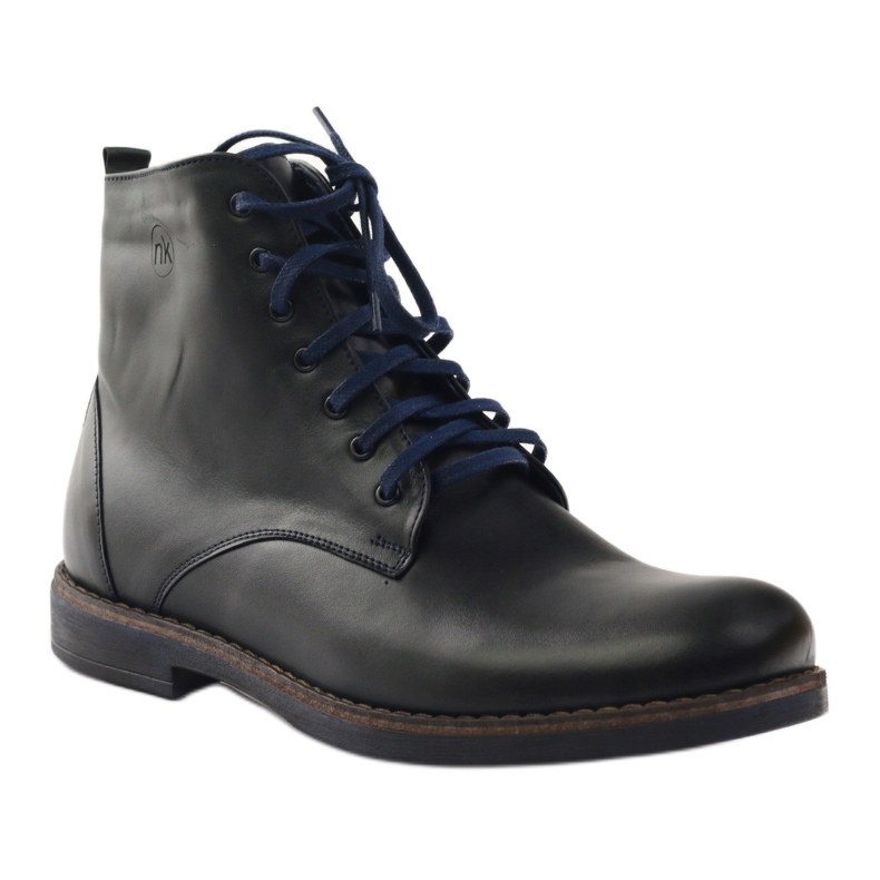Bottes noires avec une fermeture éclair Nikopol 660 noir bleu marine 1