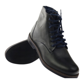Bottes noires avec une fermeture éclair Nikopol 660 noir bleu marine 3