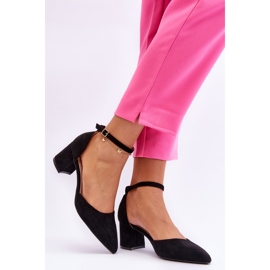 Escarpins à Talons en Daim Noir Promise le noir 1