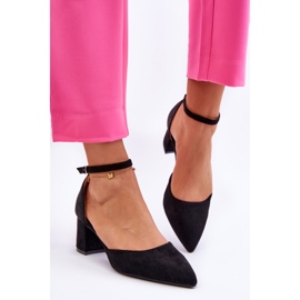 Escarpins à Talons en Daim Noir Promise le noir 4
