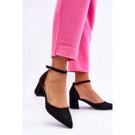 Escarpins à Talons en Daim Noir Promise le noir 5