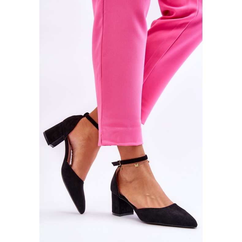 Escarpins à Talons en Daim Noir Promise 2