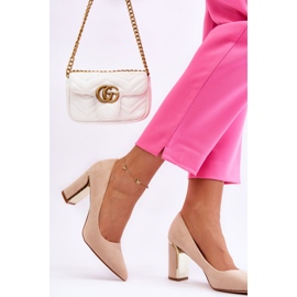 Escarpins Talons Daim Classiques Beige Elizabeth 3