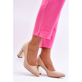 Escarpins Talons Daim Classiques Beige Elizabeth 6