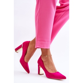 Escarpins Talons Hauts Daim Classiques Fuchsia Elizabeth rose 1