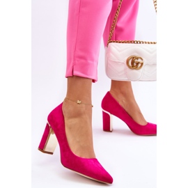 Escarpins Talons Hauts Daim Classiques Fuchsia Elizabeth rose 4