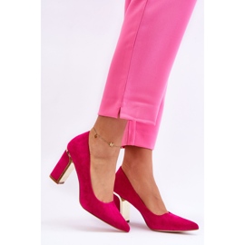 Escarpins Talons Hauts Daim Classiques Fuchsia Elizabeth rose 5