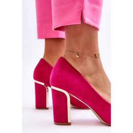 Escarpins Talons Hauts Daim Classiques Fuchsia Elizabeth rose 3