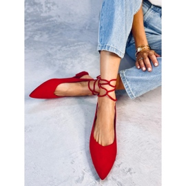 Ballerines à talon ouvert à lacets Pirson Red rouge 5