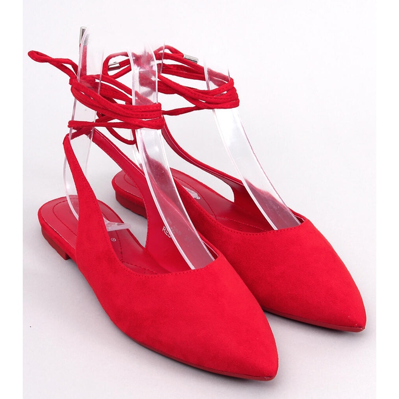 Ballerines à talon ouvert à lacets Pirson Red rouge 1