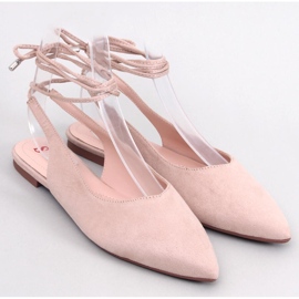 Pirson Ballerines talons ouverts lacets Beige 1 Pirson Ballerines talons ouverts lacets Beige 1