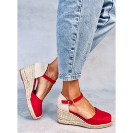 Platten Espadrilles compensées rouges 3