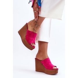 Tongs Légères Sur Plateforme Chunky Fuchsia Good Vibe rose 1