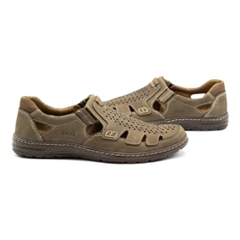 Joker Chaussures d'été en cuir pour hommes, slip-on 500J olive vert 3 Joker Chaussures d'été en cuir pour hommes, slip-on 500J olive vert 3