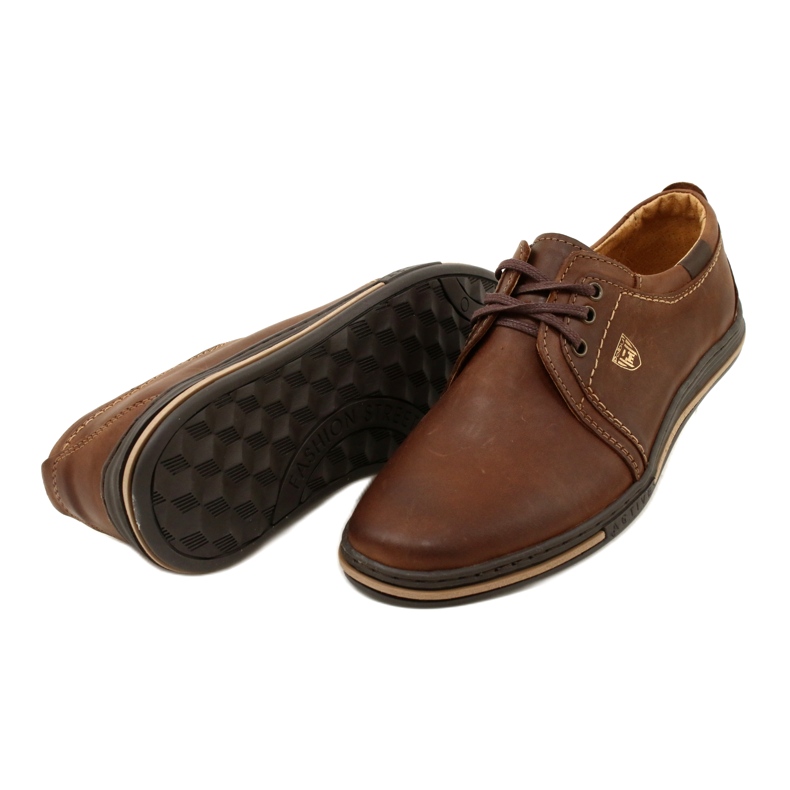 Polbut Chaussures en cuir pour hommes 343 DK.Camel brun 3 Polbut Chaussures en cuir pour hommes 343 DK.Camel brun 3