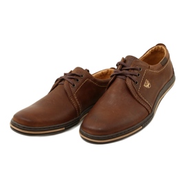 Polbut Chaussures en cuir pour hommes 343 DK.Camel brun 2 Polbut Chaussures en cuir pour hommes 343 DK.Camel brun 2