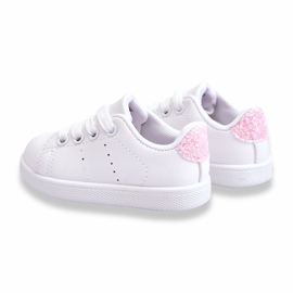Chaussures de sport rose blanc des filles blanche 2