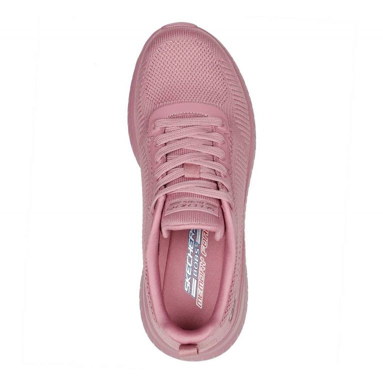 Skechers Memory Foam Bobs Squad Chaos Chaussures W 117209 Ras rose 1