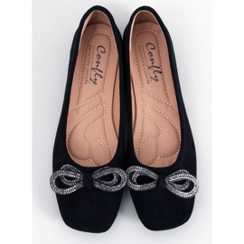 Ballerines en daim à nœud Serna Nero le noir 1