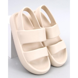 Boddie Sandales en caoutchouc beige 5