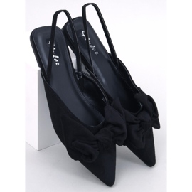 Tongs noires à nœud Geffen le noir 1