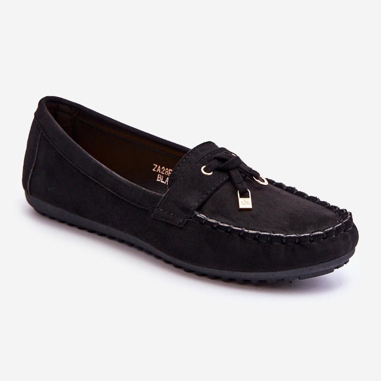 PS1 Mocassins classiques en daim noir Good Time 1