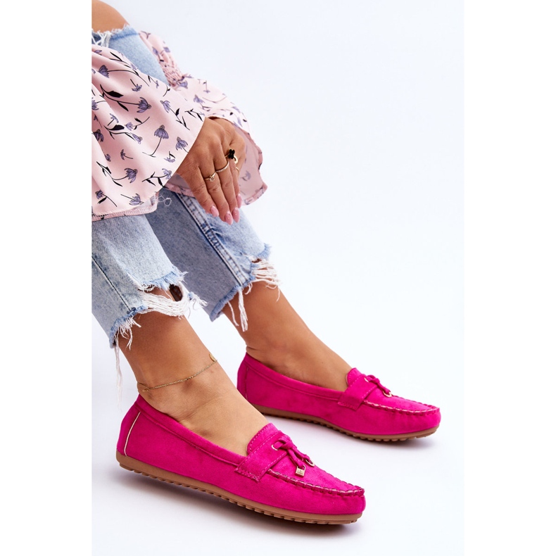 PS1 Mocassins classiques en daim fuchsia Good Time rose 1