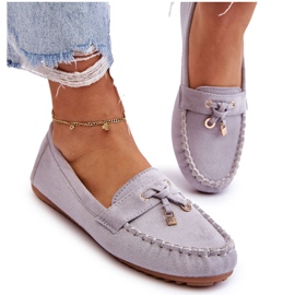 PS1 Mocassins Daim Classiques Gris Good Time 11