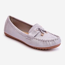 PS1 Mocassins Daim Classiques Gris Good Time 9