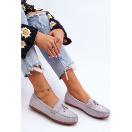 PS1 Mocassins Daim Classiques Gris Good Time 8