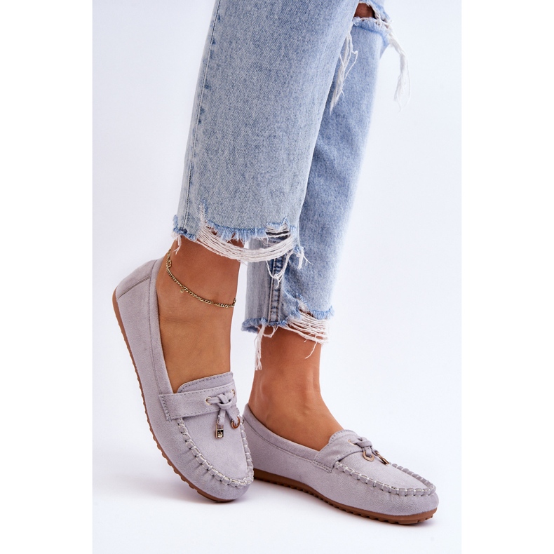 PS1 Mocassins Daim Classiques Gris Good Time 1