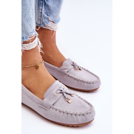 PS1 Mocassins Daim Classiques Gris Good Time 4