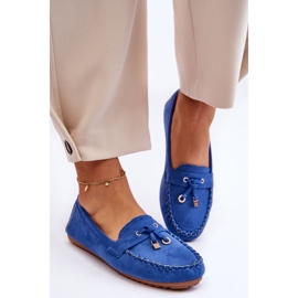 PS1 Mocassins en daim bleu classique Good Time 5