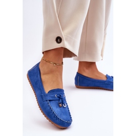 PS1 Mocassins en daim bleu classique Good Time 8