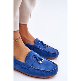PS1 Mocassins en daim bleu classique Good Time 6