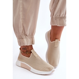 PM1 Baskets à enfiler classiques Beige Frankie 1