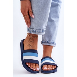 Chaussons Rayés Femme Bleu Marine Vision 2