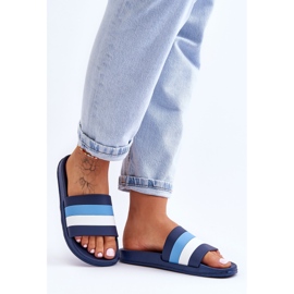 Chaussons Rayés Femme Bleu Marine Vision 1