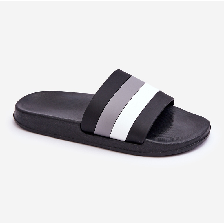 Pantoufles à rayures noires Vision pour femmes le noir 1