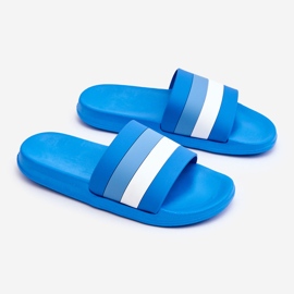 Pantoufles rayées Blue Vision pour femmes bleu 2 Pantoufles rayées Blue Vision pour femmes bleu 2